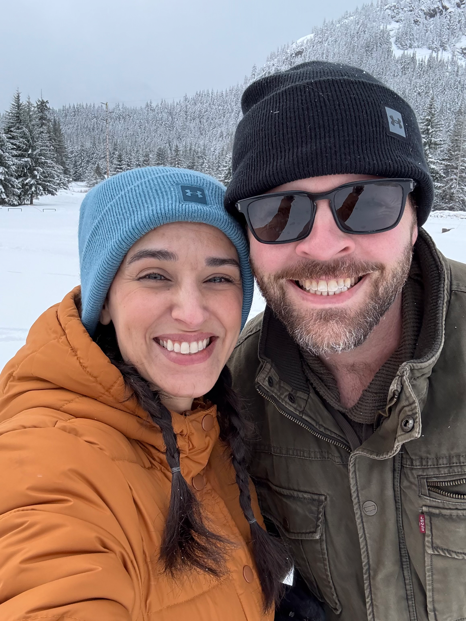 Brian Humphreys and his wife in the Pacific Northwest